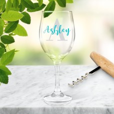 Monogram Wine Glass