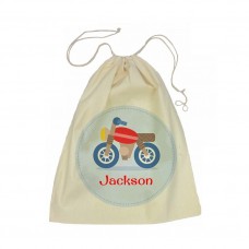 Motorbike Drawstring Library Bag