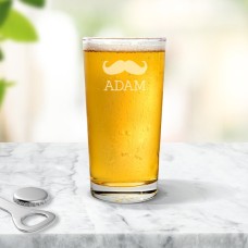 Moustache Pint Glass