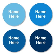 Multi Colour Round Name Label