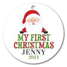 My First Round Porcelain Ornament
