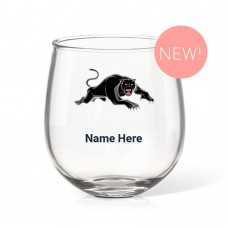 NRL Panthers Stemless Wine Glass