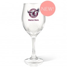 NRL Sea Eagles Wine Glass