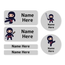 Ninja Mixed Name Label Pack