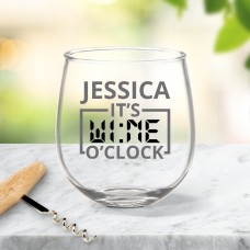 O'Clock Stemless Wine Glass