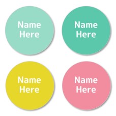 Pastels Shoe Dot Label