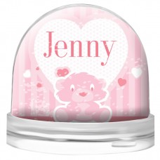 Pink Bear Snow Globe