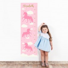 Pink Unicorn Wall Decal Height Chart