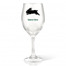 NRL Rabbitohs Wine Glass