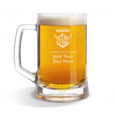 NRL Raiders Christmas Glass Beer Mug