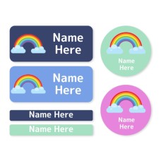 Rainbow Mixed Name Label Pack