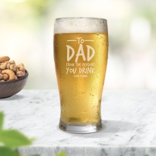 Reasons You Drink Engraved Standard Beer Glass