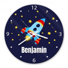 Rocket Glass Wall Clock