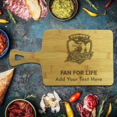 NRL Roosters Rectangle Bamboo Serving Board