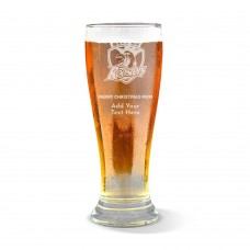 NRL Roosters Christmas Engraved Premium Beer Glass