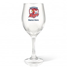 NRL Roosters Wine Glass