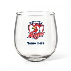 NRL Roosters Stemless Wine Glass