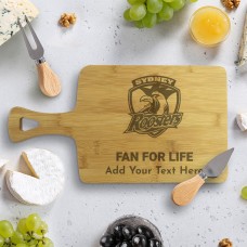 NRL Roosters Rectangle Bamboo Serving Board