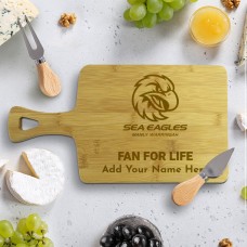 NRL Sea Eagles Rectangle Bamboo Serving Board