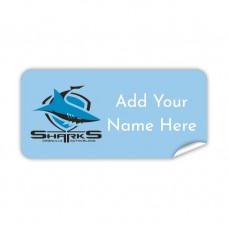 NRL Sharks Rectangle Name Label