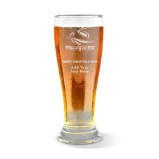 NRL Sharks Christmas Engraved Premium Beer Glass