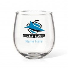 NRL Sharks Stemless Wine Glass