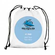 NRL Sharks Drawstring Sports Bag