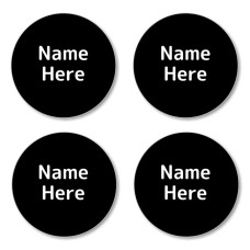 Single Colour Round Name Label