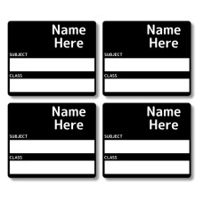 Single Colour School Book Labels