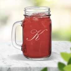 Single Initial Mason Jar