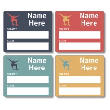 Skater School Book Labels