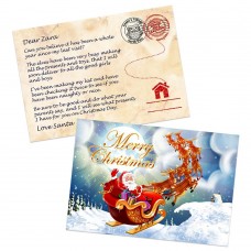 Sleigh Taking Off Santa Postcard