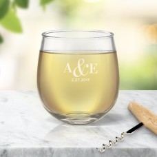 Special Date Engraved Stemless Wine Glass
