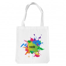 Splatter White Tote Bag