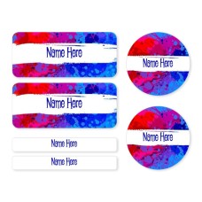 Splatter Mixed Name Label Pack