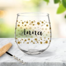 Stars Stemless Wine Glass