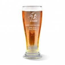 NRL Storm Christmas Engraved Premium Beer Glass