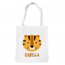 Tiger White Tote Bag