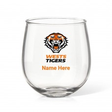 NRL Wests Tigers Stemless Wine Glass