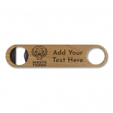 NRL Wests Tigers Wooden Bottle Opener