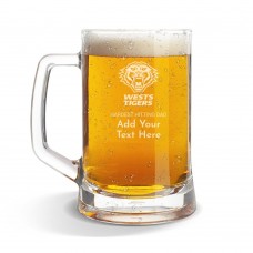 NRL Wests Tigers Christmas Glass Beer Mug