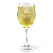 NRL Wests Tigers Engraved Wine Glass