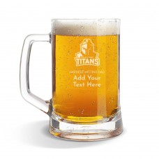 NRL Titans Glass Beer Mug
