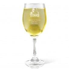 NRL Titans Christmas Engraved Wine Glass