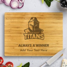 Titans NRL Bamboo Cutting Board