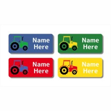 Tractors Rectangle Name Label