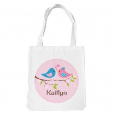 Two Birds White Tote Bag