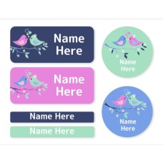 Two Birds Mixed Name Label Pack