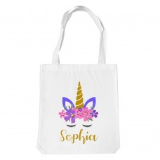 Unicorn White Tote Bag