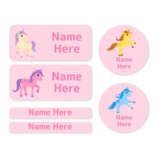 Unicorn Mixed Name Label Pack